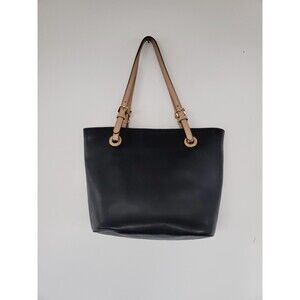 Michael Kors Rubber Tote Handbag Purse Black